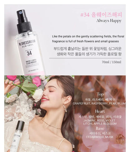 [W.Dressroom] Parfum transparent Dress &amp; Living 70 ml (6 parfums au choix)
