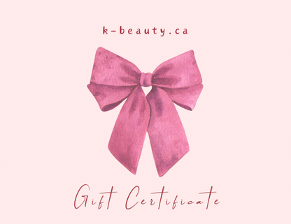 Carte-cadeau k-beauty.ca