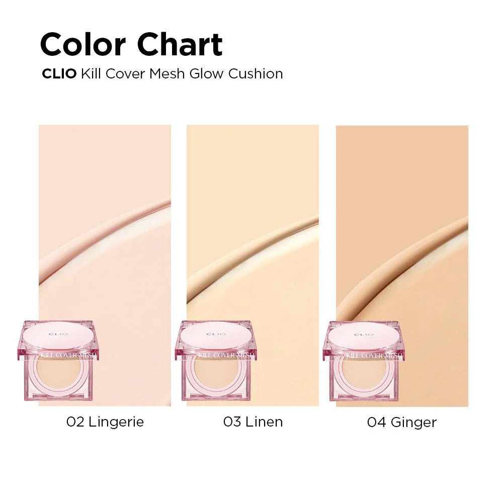 [Clio] Kill Cover Mesh Glow Cushion (Cushion 15g + Refill 15g)
