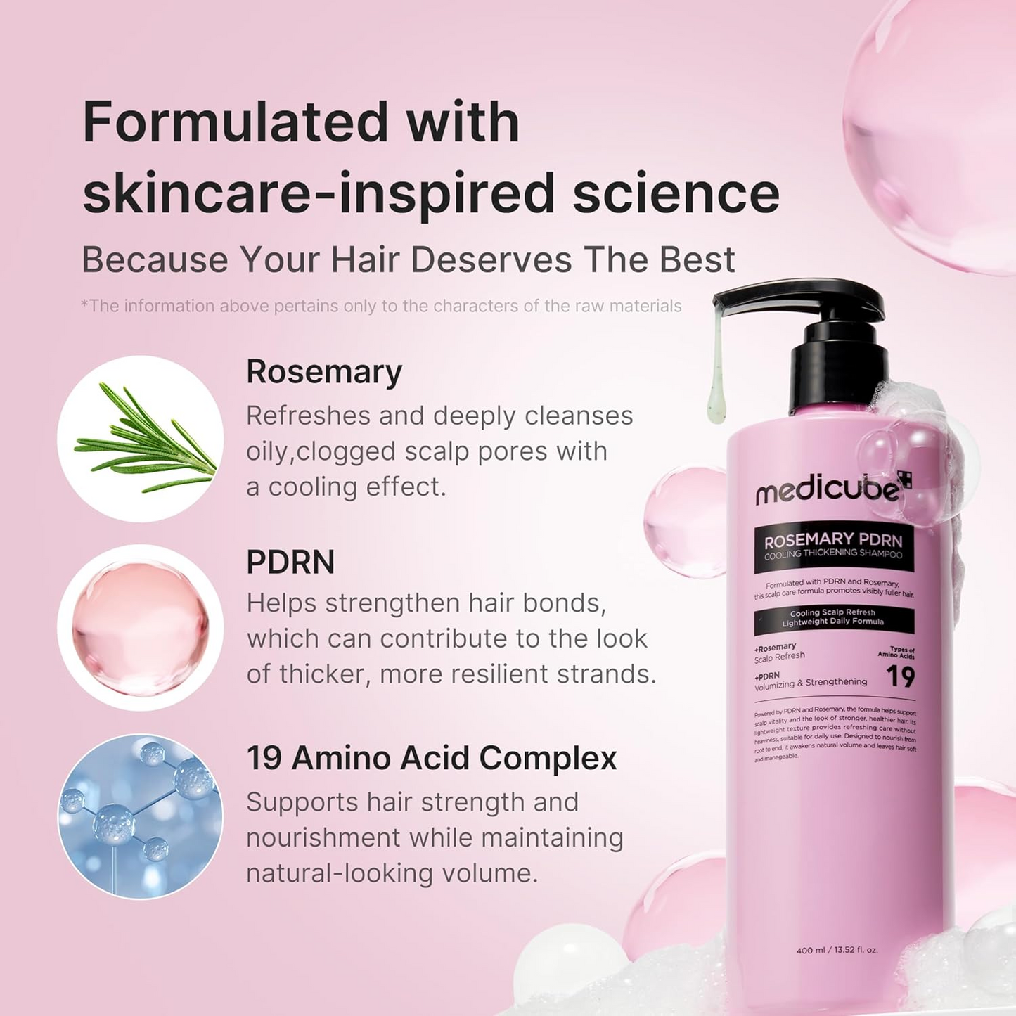 [Medicube] Rosemary PDRN Cooling Thickening Shampoo 400ml