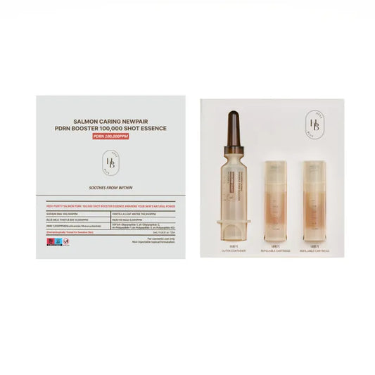 [HEVEBLUE] Salmon Caring Newpair PDRN Booster 100,000 Shot Essence 2 pcs Set