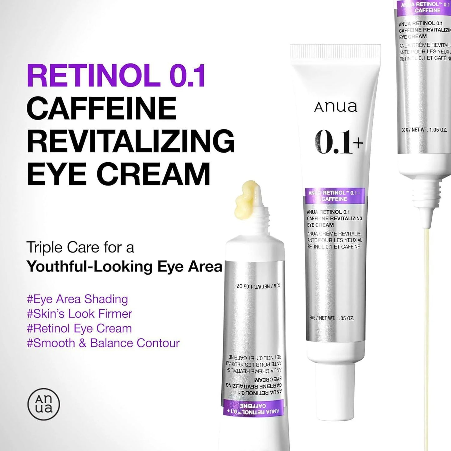 [ANUA] Retinol 0.1 Caffeine Revitalizing Eye Cream 30g