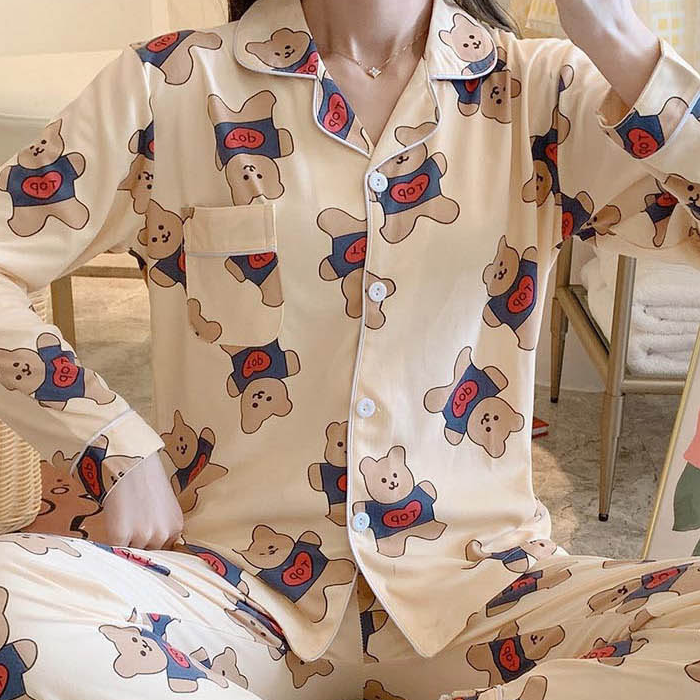 [Pajama] Teddy Bear Set Yellow (XS-S)