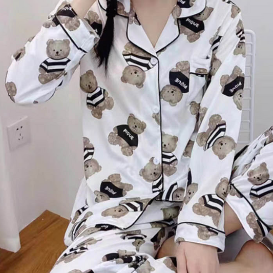 [Pajama] Dangara Bear Set White (XS-S)