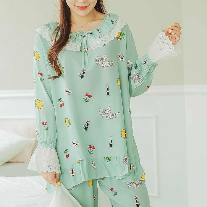 [Pyjama] Lipstick Set Mint/Pink