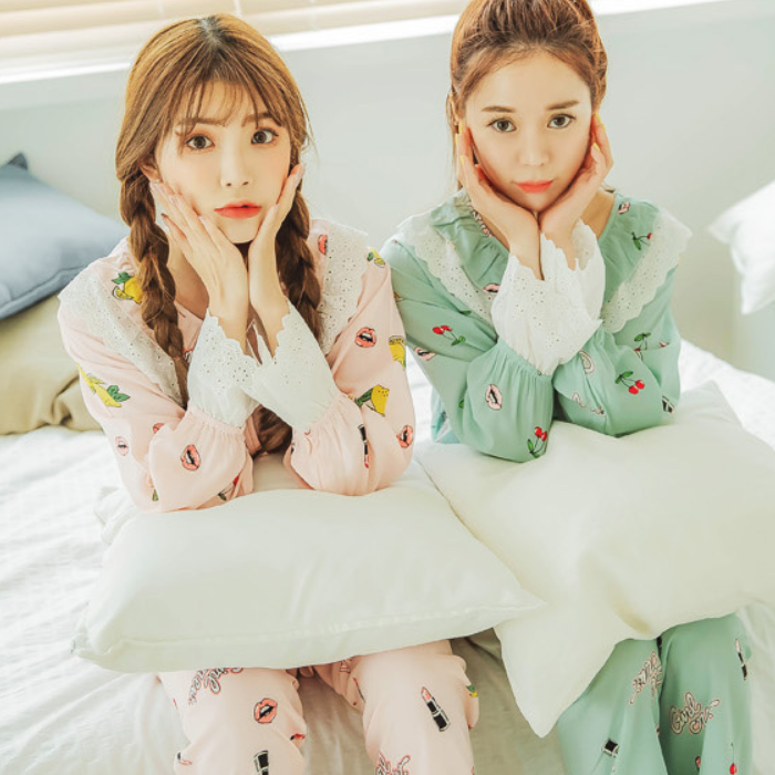 [Pyjama] Lipstick Set Mint/Pink