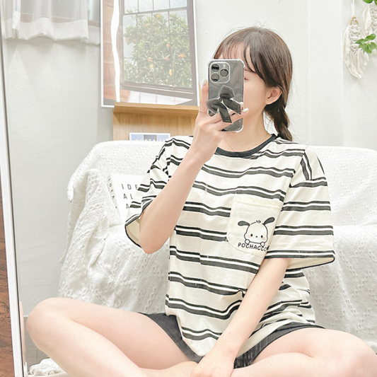 [Pajama] Pocket Set Black (S-M)