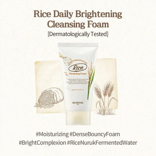 [SKINFOOD] Rice Daily Brightening Cleansing Foam 150ml