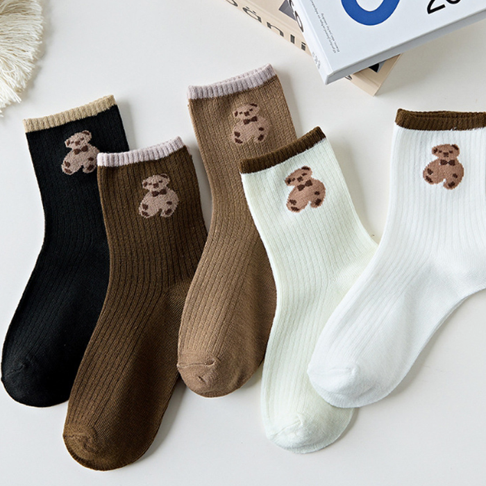[Socks] Black Bear 5-Pair Set