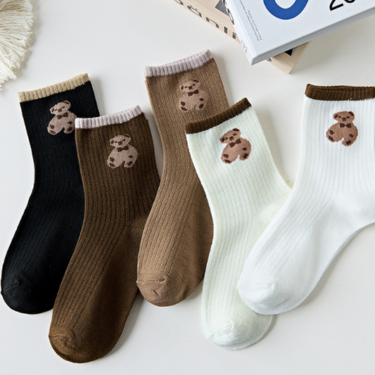[Socks] Black Bear 5-Pair Set