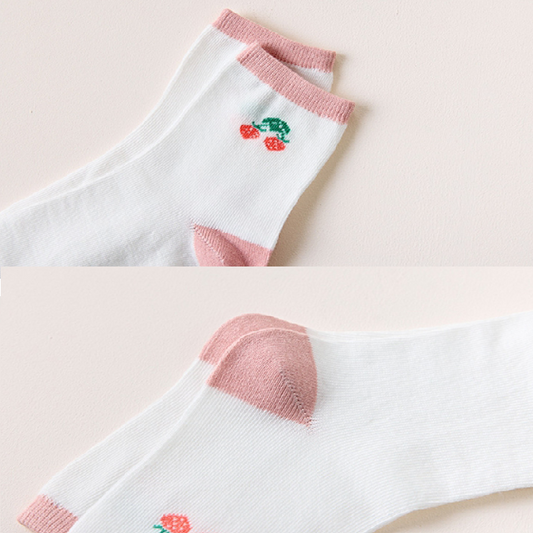[Socks] Strawberry 5-Pair Set