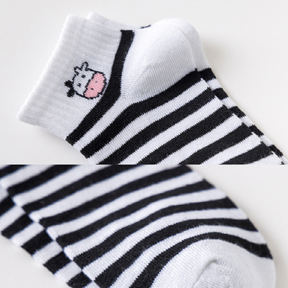 [Socks] Cow 5-Pair Set