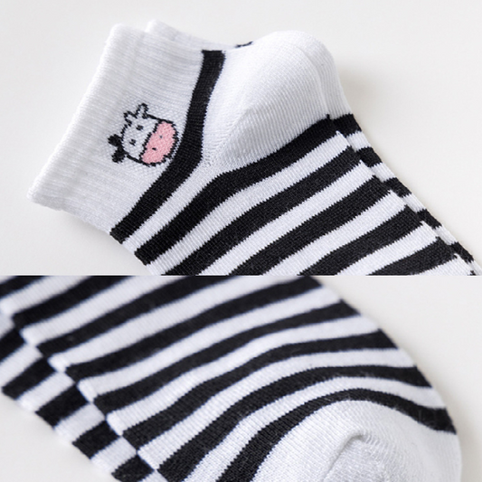 [Socks] Cow 5-Pair Set